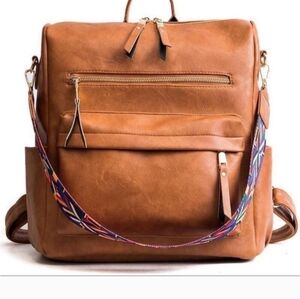 New Cognac 2 way Backpack